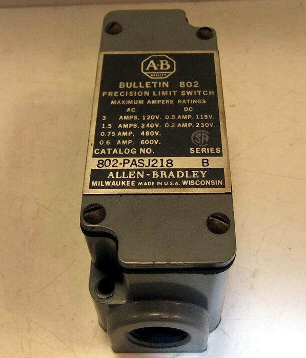 Allen-Bradley Limit Switch 802-PASJ218