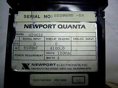 Newport Panel Meter Q 2001 S 10 Volts 120 VAC