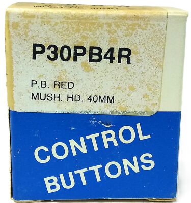 Siemens-Allis P30PB4R Red Mushroom Operator for 40 mm Pushbutton Switch