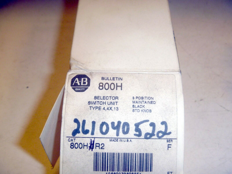 Allen-Bradley SELECTOR SWITCH 800H-HR2