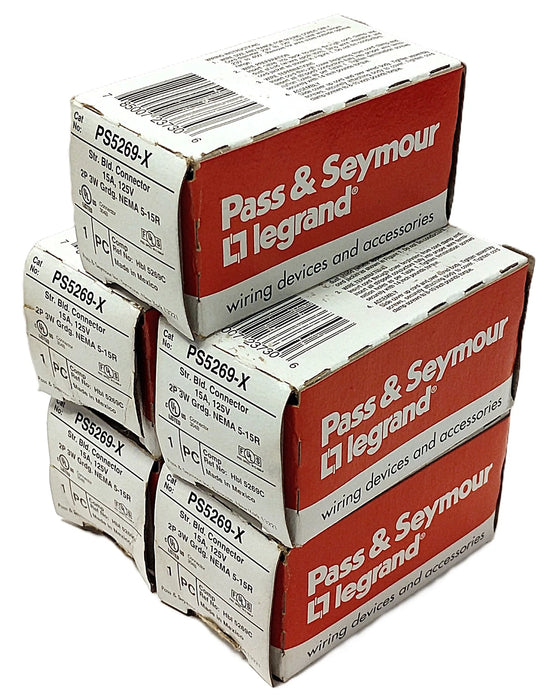 Legrand PS5269-X 120 V AC 15 A 5-15R 2 Pole Plug Receptacle