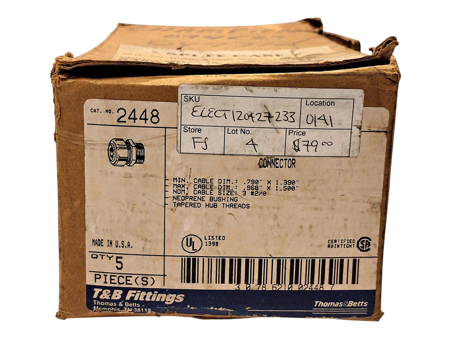 Thomas Betts 2448 2 in Watertight Conduit Connector