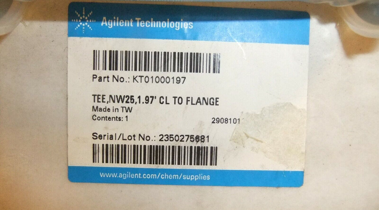 Agilent Tee NW25 1.97 CL to Flange KT01000197