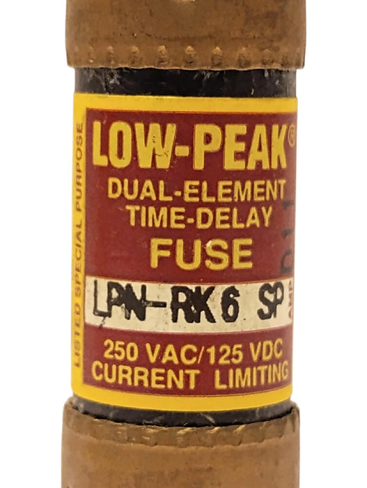 Bussmann LPN-RK-6SP 250VAC/125VDC 6 A Current-Limiting Time-Delay Fuses