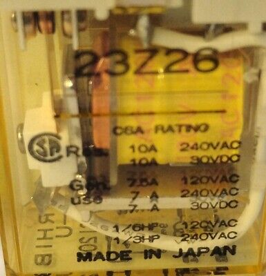 IDEC RH1B-U RH1B-UAC120V 120 V AC 10 A SPDT Power Relays - Lot of 2