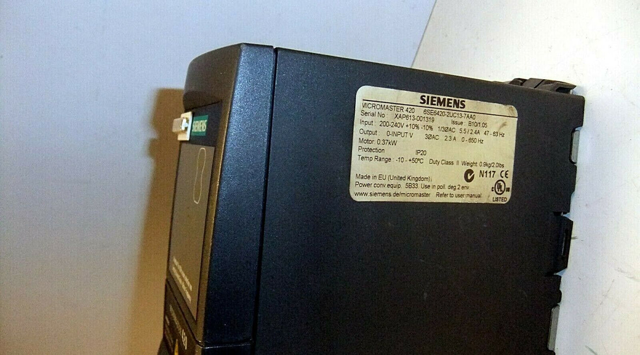 Siemens Micromaster 420 Drive 6SE6420-2UC13-7AA0
