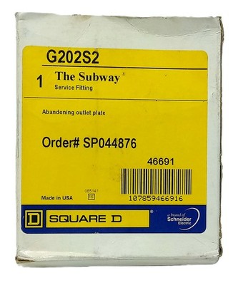 Square D G202S2 The Subway Service Fitting Abandoning Outlet Plate