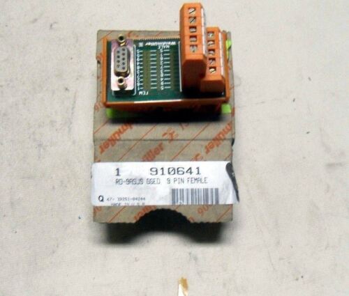 Weidmuller 910641 Interface Tb, D Sub Female-Tb, 9 Pos
