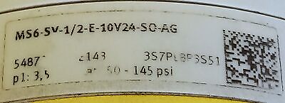 Festo MS6-SV-1/2-E-10V24-SO-AG Quick Exhaust Valve w/ NECA-S1G9-P9-MP1 Connector