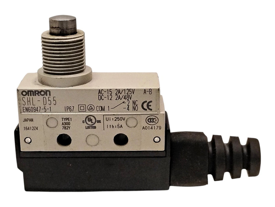 Omron SHL-D55 250 V AC 5 A Plunger Style Limit Switch