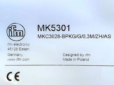 Efector MKC3028-BPKG/G/0,3M/ZH/AS 10-30VDC Cylinder Position Sensor
