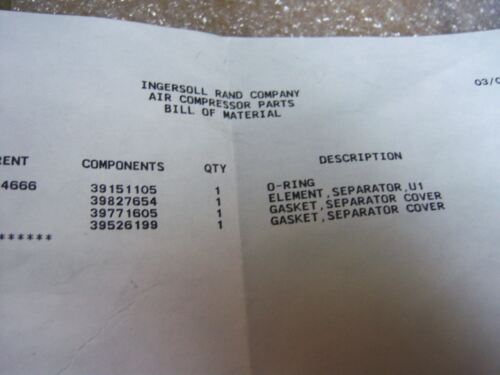 Huge Lot of 10 Ingersoll Rand Seals Large to Medium Size