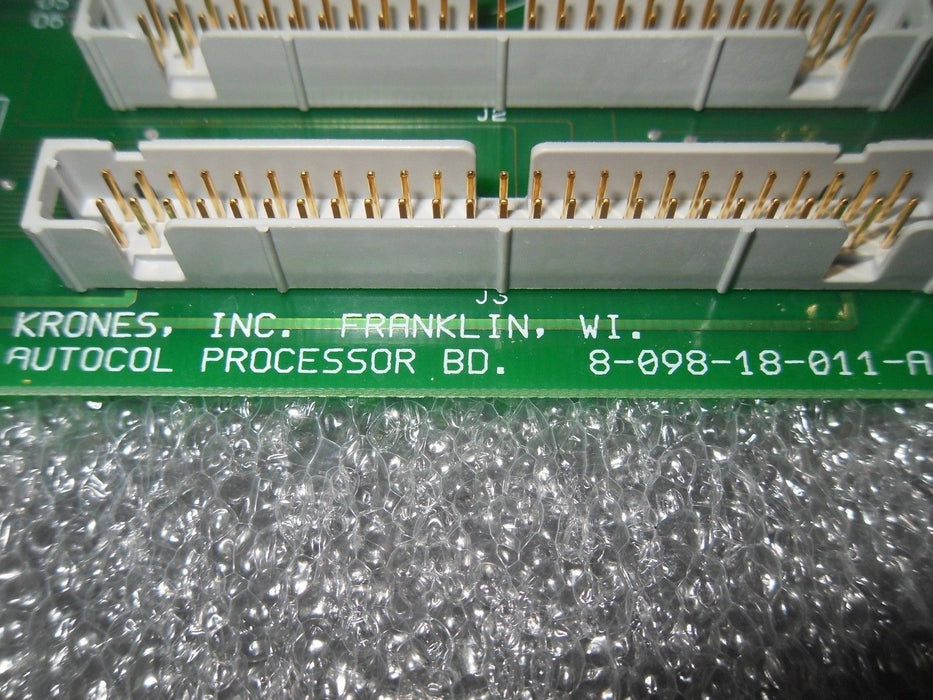 Krones 8-098-18-017A/ 8-098-18-011A Autocol Processor Board