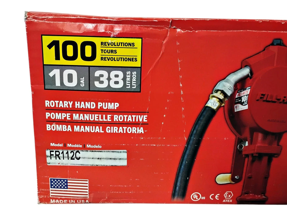 Tuthill Fill-Rite FR112C Rotary Hand Pump w/ Gallon Counter & 8-ft Hose