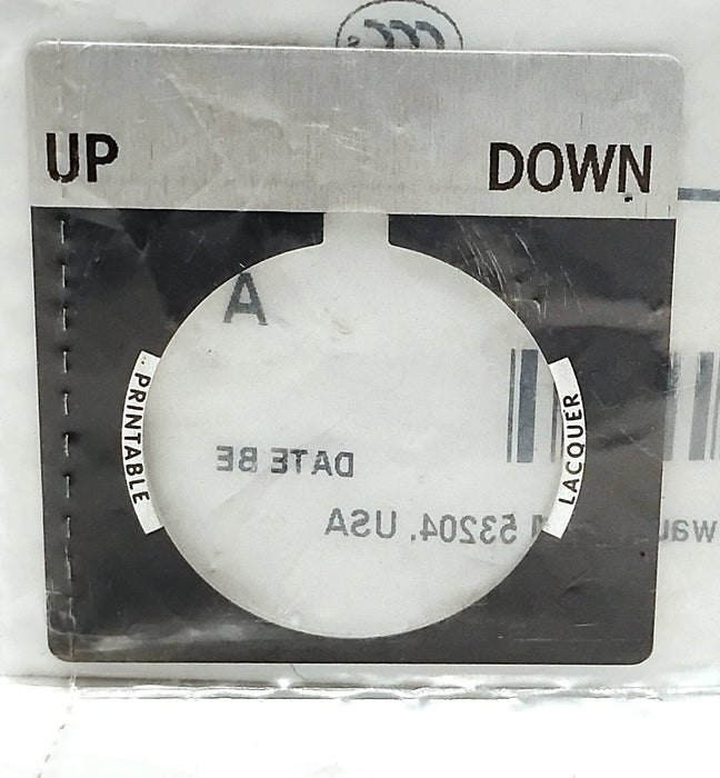 Allen-Bradley 800T-X557 UP DOWN Aluminum Legend Plate for 30 mm Switches