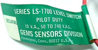 Gems Sensors LS-1700 01701 Brass Liquid Level Sensor w/ BUNA Float