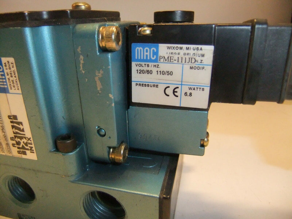 MAC Solenoid Valve 5522B-131-PM-111JD 150 Psi