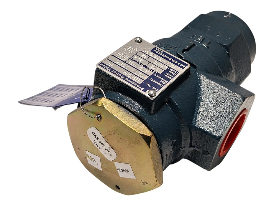 Hansen H5600A 250 psig Pressure Relief Valve w/ 1/2 in Inlet and 3/4 in Outlet