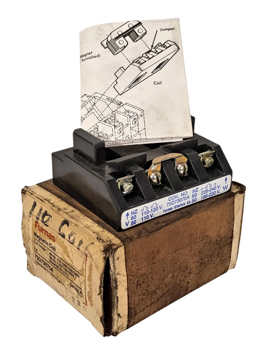 Furnas 75D73070A 110-120/220-240 V AC Magnetic Coil for NEMA 00-2-1/2 Contactors