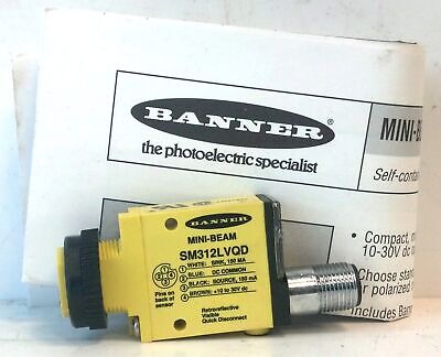 Banner Engineering SM312LVQD 10-30 V DC Mini-Beam Photoelectric Sensor