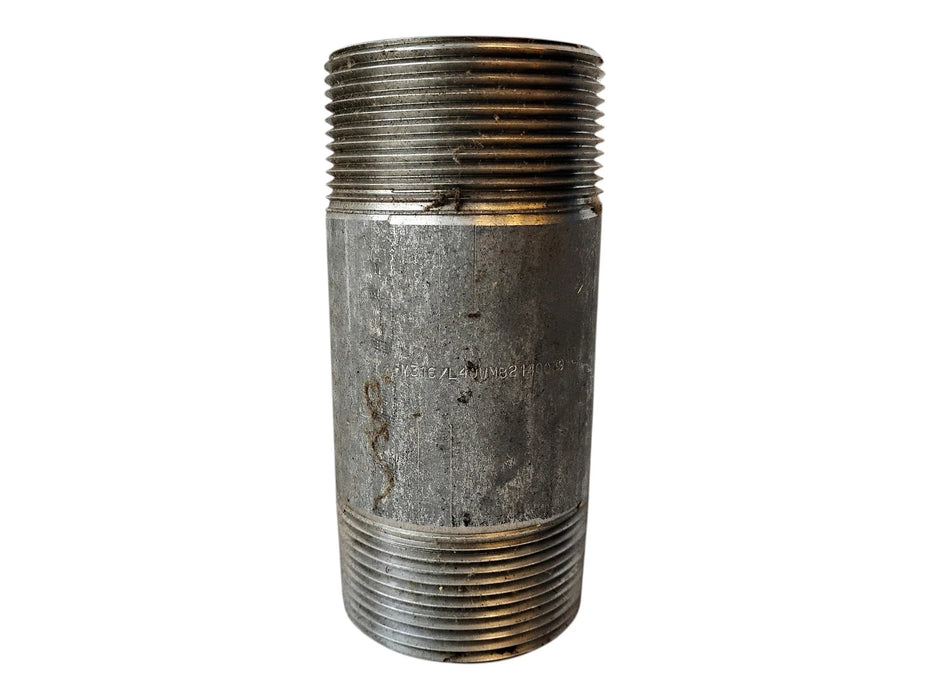 Merit Brass 6040-600 2-1/2" x 6" L MNPT Sch 40 316 Stainless Steel Pipe Nipple