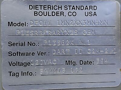 Dieterich Standard DFCII-1MN2XX3MN4MNP1ESRBTRARYYXZS-CEN DARTⅡ Flow Computer