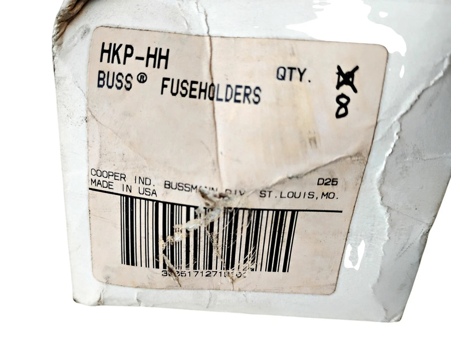 Bussman HKP-HH 250 V AC 15 A 1/4‚Äù x 1 1/4‚Äù Panel Mount Fuse Holders - Lot of 8
