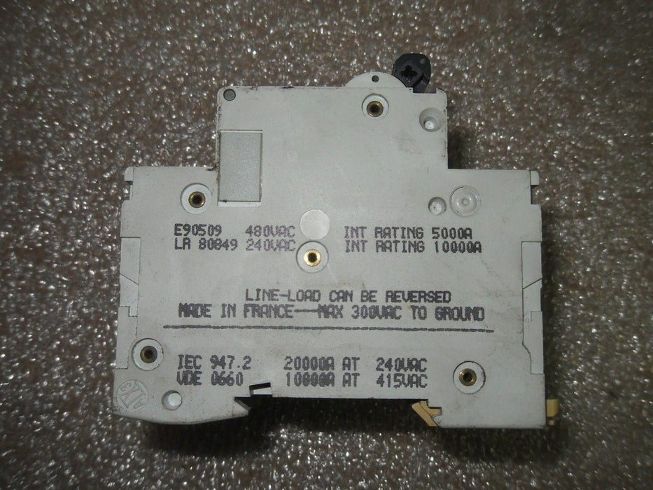 Merlin Gerin 24542 25A 480VAC Type D Circuit Breaker