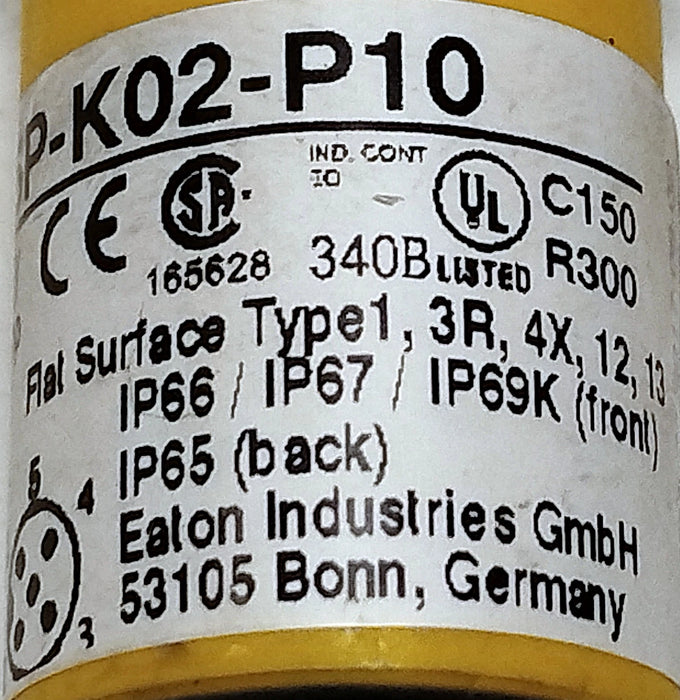 Eaton C22-PVT45P-K02-P10 60 V AC/DC Push-Twist-Release Emergency Stop Button