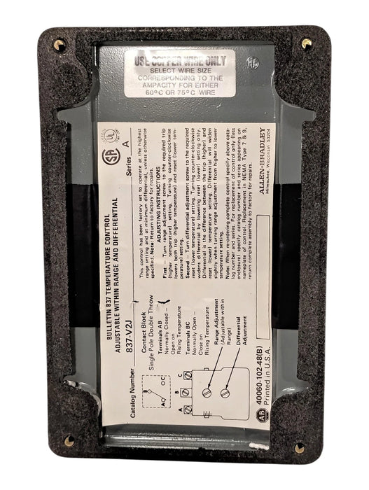Allen-Bradley 837-V2J Series A 600 V AC 5 A Direct Imersion Temperature Switch