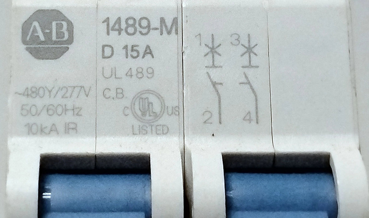 Allen-Bradley 1489-M2D150 480Y/277 V AC 15 A 2-Pole Circuit Breaker