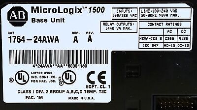 Allen Bradley 1764-24AWA MicroLogix Ser A Rev A PLC Processor