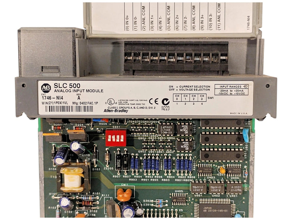Allen-Bradley 1746-NI4 Series A 10 VDC Analog PLC Input Module