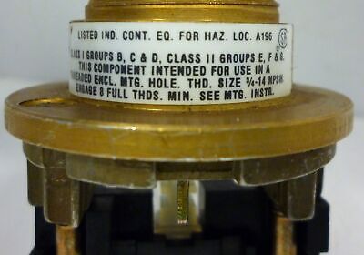 Allen-Bradley 800H-DP9 Modified Pushbutton with Black Button and Jog Plate