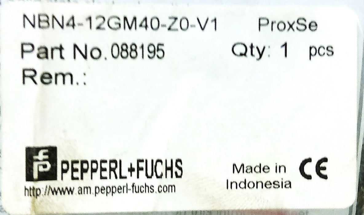 Pepperl Fuchs NBN4-12GM40-Z0-V1 088195 5-60 V DC Inductive Proximity Sensor