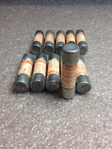 10 Gould Shawmut Amp-Trap A25X10-1 Fuses