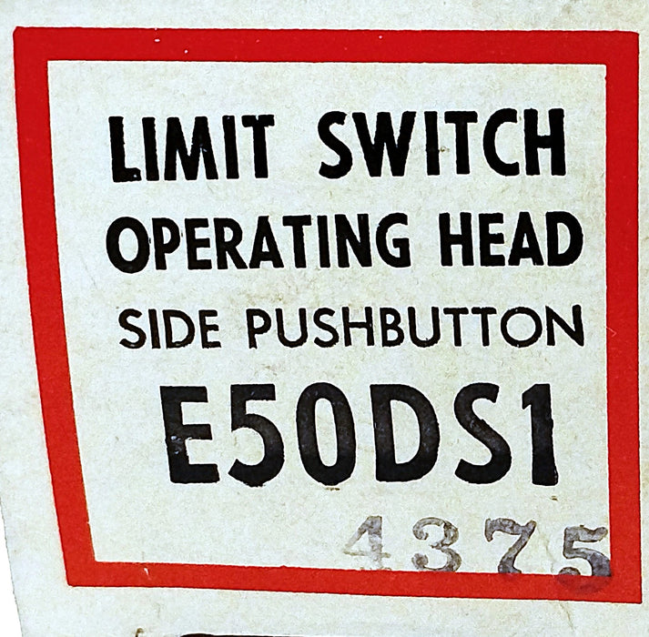 Cutler-Hammer E50DS1 Side Pushbutton Limit Switch Operating Head Only