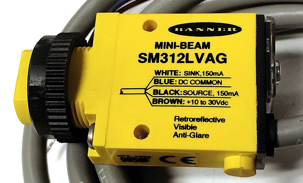 Banner Engineering SM312LVAG 25776 10-30 V DC Photoelectric Proximity Sensor