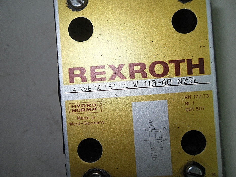 Rexroth 4 WE 10 LB1 / L W 110-60 NZ5L valve