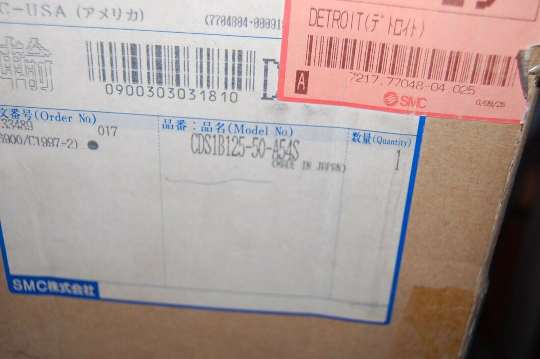 SMC Cylinder Air Lube CDS1B125-50-A54S