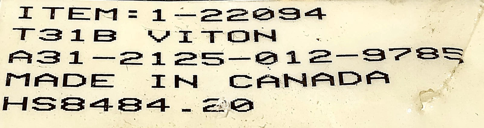 John Crane A31-2125-012-9785 T31B HS8484.20 VITON Mechanical Seal