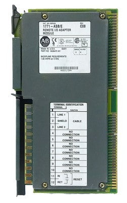 Allen-Bradley 1771-ABS/E 96336472 Rev C08 5 V DC Remote PLC Input/Output Module