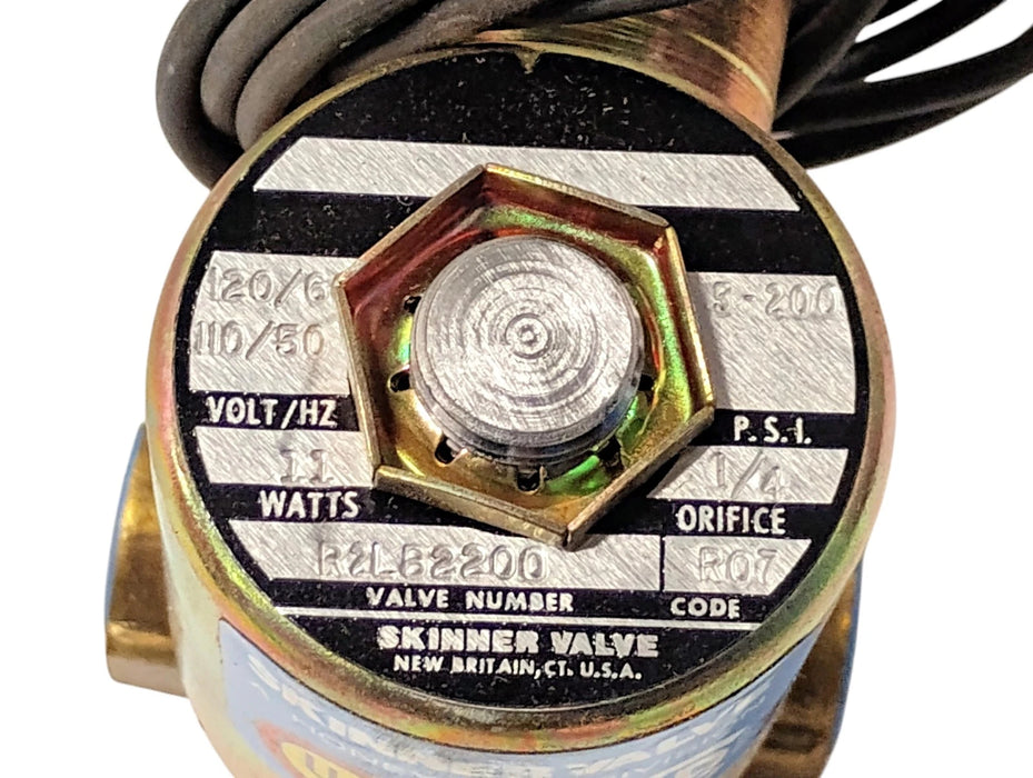 Skinner R2LB2200 5-200 psi Solenoid Valve w/ 110/120 V AC Coil and 1/4 in Ports