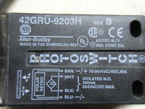 1 Allen-Bradley PHOTOSWITCH 42GRU-9203H PHOTOELECTRIC SENSOR