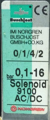 HERION 9130-0/0/4/1 9130-024-00 8240200 24 V AC/DC 0.1-16 bar Solenoid Valve