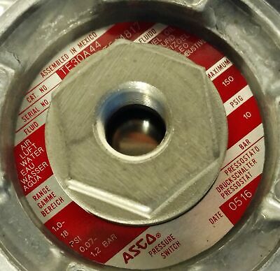 ASCO SA32D Pressure Switch W/ Ametek Diaphragm 316ST.STL