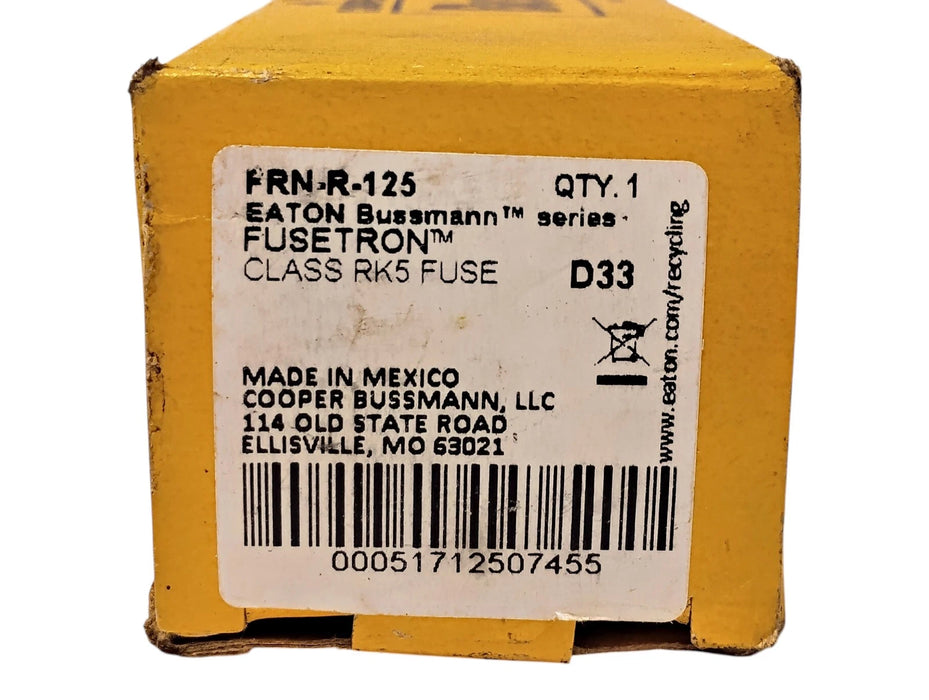 Bussmann FRN-R-125 250 V AC 125 A Current-Limiting Time-Delay Fuse