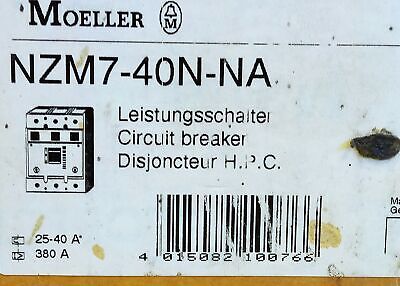 Moeller NZM7-40N-NA 480 VAC 40 A Molded Case Circuit Breaker