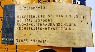 Siemens 3TH8355-0AJ1 SIGUT 115 V 50/60 Hz Control Relay