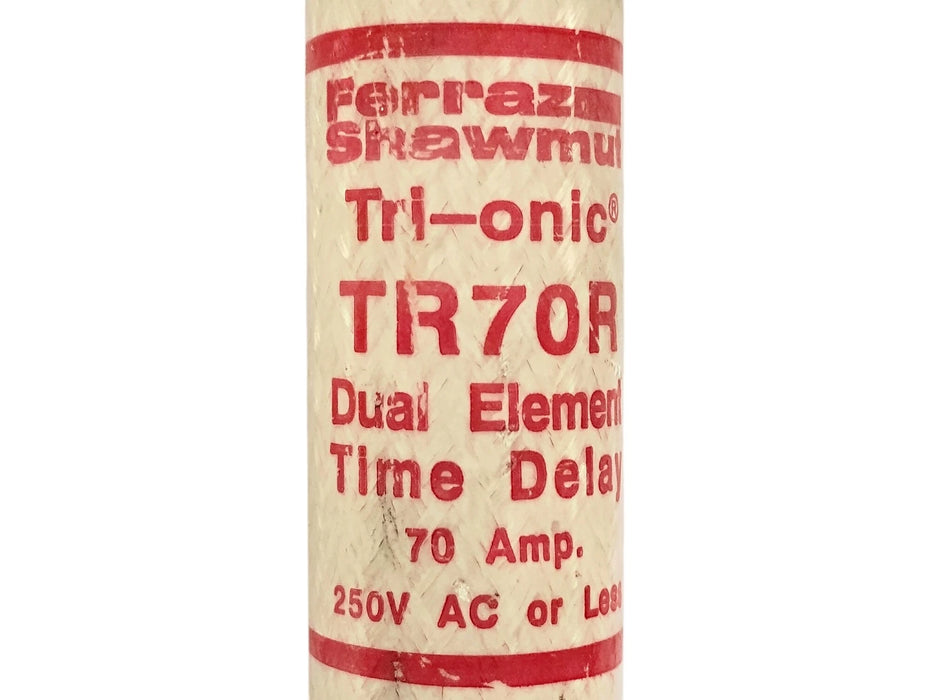 Ferraz Shawmut TR70R 250 V AC/DC 70 A Current-Limiting Time-Delay Fuses